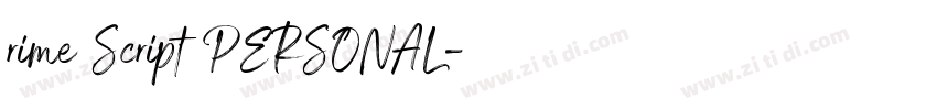rime Script PERSONAL字体转换